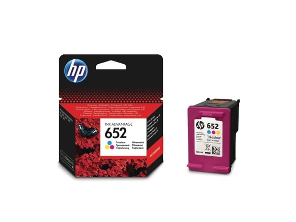 HP 652, Original, Pigmentbasert blekk, Svart, Cyan, Gult, HP, - HP DeskJet Ink Advantage 1115 Printer (F5S21C) - HP DeskJet Ink Advantage 2135 All-in