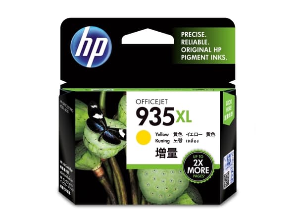 HP 935XL, alkuperäinen riittoisa keltainen mustekasetti, Korkea (XL) värintuotto, Väriainepohjainen muste, 9,5 ml, 825 sivua, 1 kpl