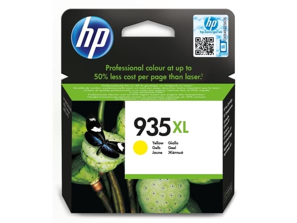 HP 935XL, alkuperäinen riittoisa keltainen mustekasetti, Korkea (XL) värintuotto, Väriainepohjainen muste, 9,5 ml, 825 sivua, 1 kpl