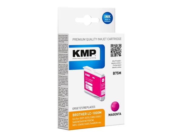 KMP B75M - 5.4 ml - magenta - kompatibel - blekkpatron (alternativ for: Brother LC1000m) - for Brother DCP-350, 353, 357, 560, 750, 770, MFC-3360, 46
