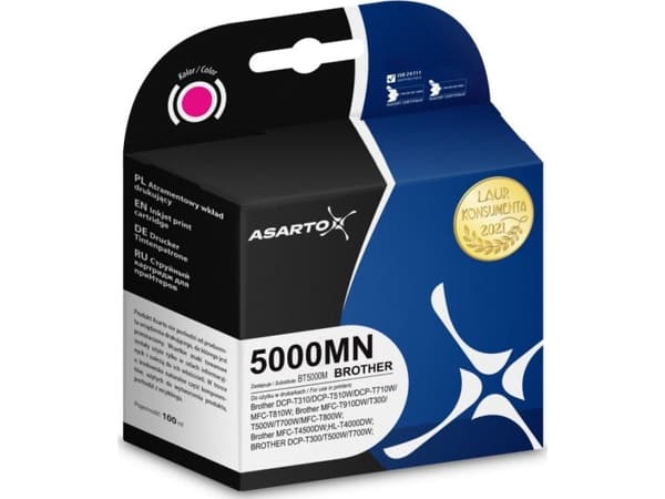 Tusz Asarto Tusz Asarto do Brother 5000MN | BT5000M | 100ml | magenta