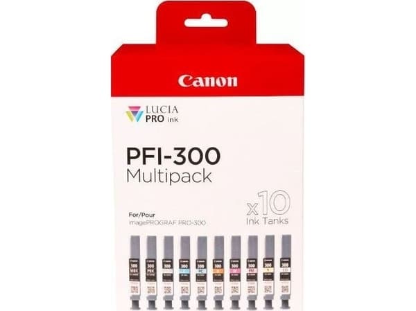 Canon PFI-MBK/PBK/CO/GY/R/C/M/Y/PC/PM 10 Ink Cartridge Multipack - 10-pack - 14.4 ml - matt svart, fotomagenta, rød, gul, magenta, fotosort, fotocyan