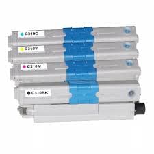 Kompatibel - OKI C310 combo pack 4 stk lasertoner - BK/C/M/Y 11000 sider