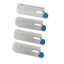 Kompatibel - OKI C610 combo pack 4 stk lasertoner (26000 sidor)