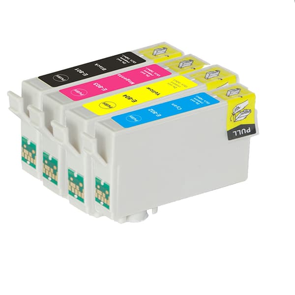 Kompatibel - Epson T0801/T0802/T0803/T0804 blekkpatron økonomipakke 4 stk 55,5 ml