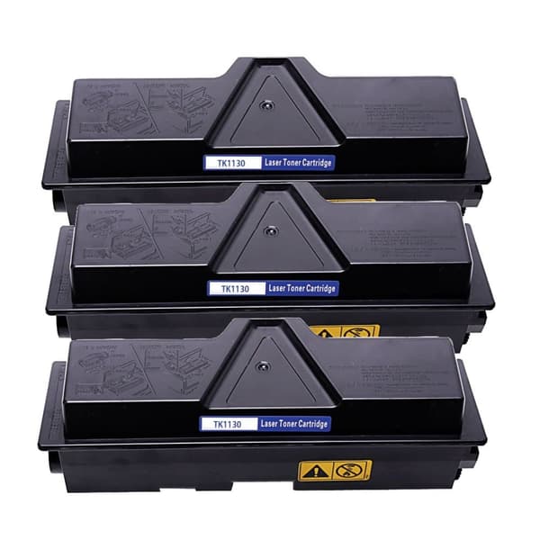 Kompatibel - Kyocera TK1130 BK combo pack 3 stk Toner (6300 sidor)
