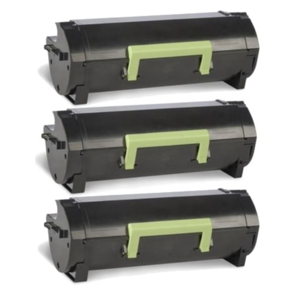 Kompatibel - Lexmark 602H BK combo pack 3 stk Toner - 60F2H00 - Svart 40000 sider