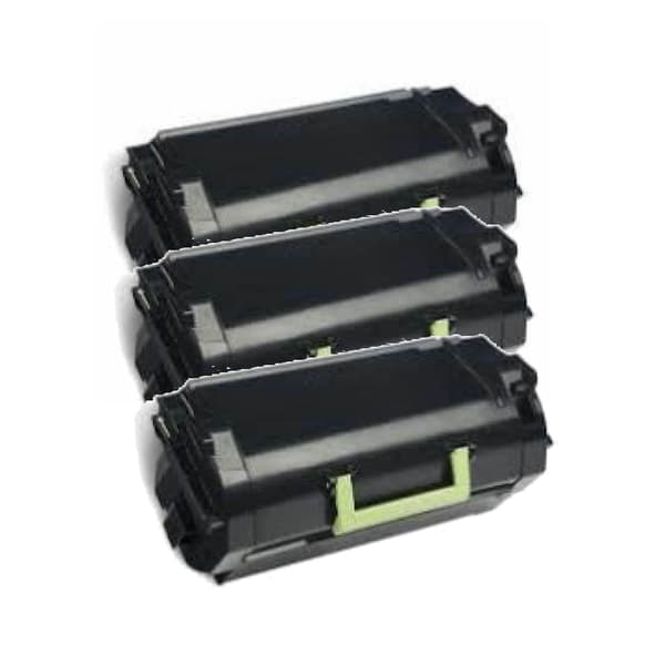 Kompatibel - Lexmark 522XL BK combo pack 3 stk Toner - 52D2X0L - Svart 135000 sider