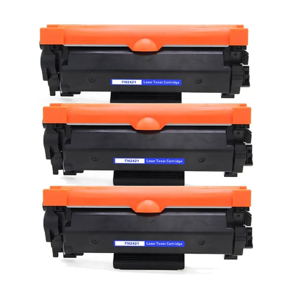 Kompatibel - Brother TN 2421 BK combo pack 3 stk Toner - B2421P - Svart 9000 sider