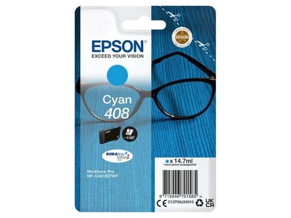 Epson Singlepack Cyan 408 DURABrite Ultra Ink