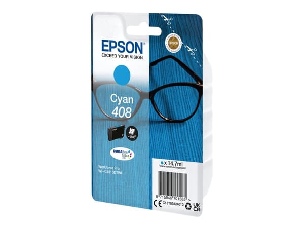 Epson Singlepack Cyan 408 DURABrite Ultra Ink