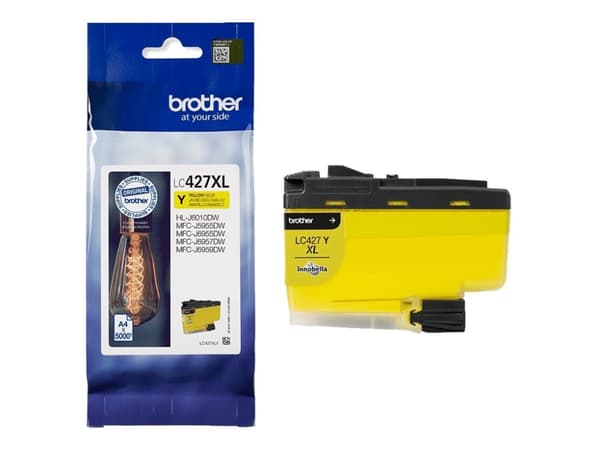 Brother LC427XLY - Høykapasitets - gul - original - blekkpatron - for Brother HL-J6010DW, MFC-J5955DW, MFC-J6955DW, MFC-J6957DW