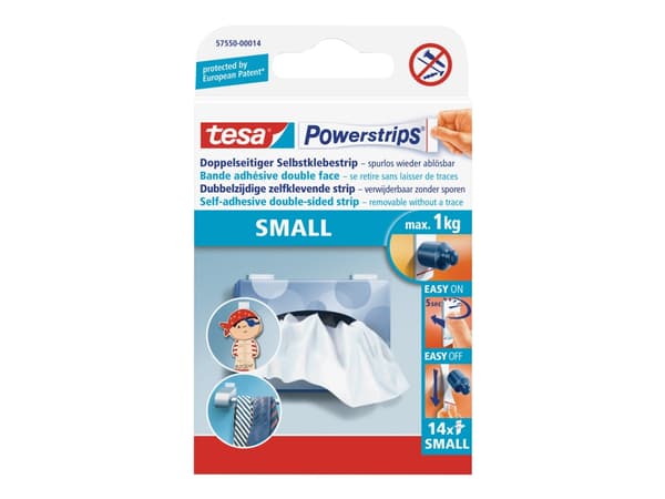 Tesa Powerstrips SMALL - Monteringsbindemedel (paket om 14)