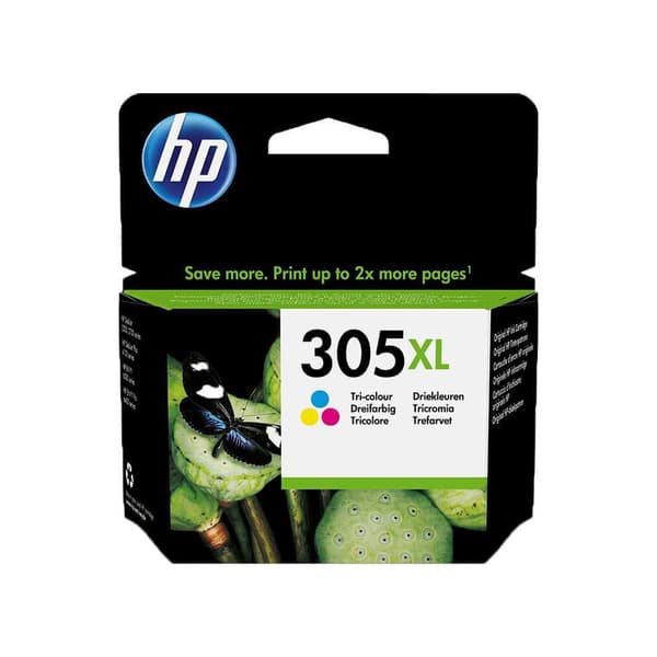 HP Original 305XL-blækpatron med stor kapacitet, trefarvet
