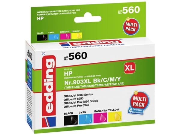Edding EDD-560, 30 ml, 12 ml, 4 stykker, Multipakke