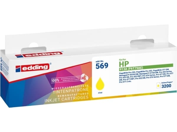 Edding EDD-569, Gult, 47 ml, 1 stykker, 3200 sider, Enkeltpakke