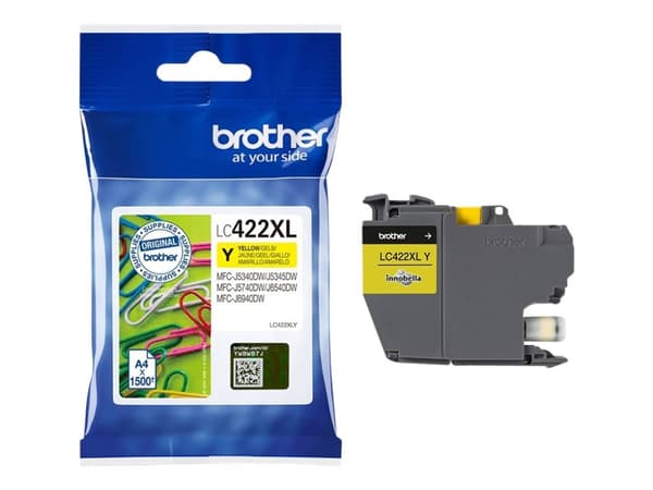 Brother LC422XLY - Høy ytelse - gul - original - blekkpatron