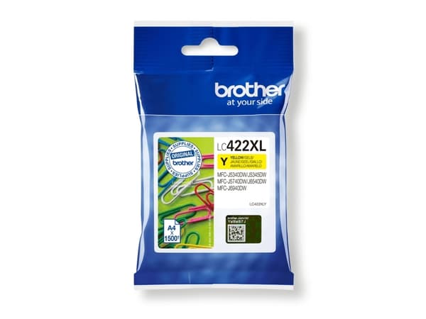 Brother LC422XLY - Høy ytelse - gul - original - blekkpatron