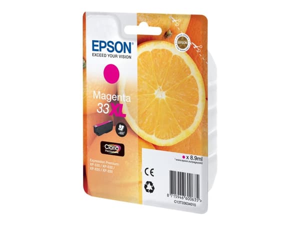 Epson 33XL - 8.9 ml - XL - magenta - original - blister - bläckpatron - för Expression Home XP-635, 830; Expression Premium XP-530, 540, 630, 635, 64