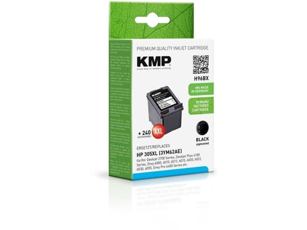 KMP SINGLEPACK H96BX, Høyt (XL) utbytte, Sort, 10 ml, 1 stykker, 480 sider, Enkeltpakke