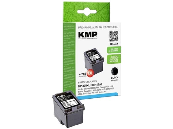 KMP SINGLEPACK H96BX, Høyt (XL) utbytte, Sort, 10 ml, 1 stykker, 480 sider, Enkeltpakke