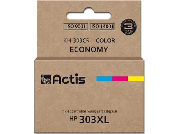 Actis KH-303CR, Kompatibel, Cyan, Magenta, Gul, HP, HP ENVY Photo: 6220, 6230, 6234, 7130, 7134, 7830, 7221. HP: 303. HP Envy Inspire: 7920e., 415 si