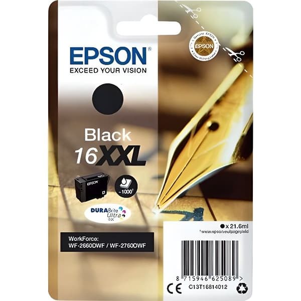EPSON Bläckpatron T1681 XXL Svart - Reservoarpenna (C13T16814012)