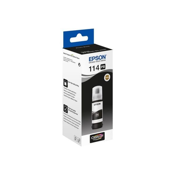 Epson Botella Tinta Ecotank 114 Negro Foto 70ml
