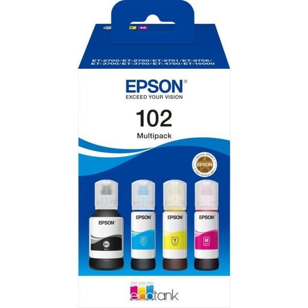 Epson bläckpatron PACK ECOTANK 102 4 FÄRGER