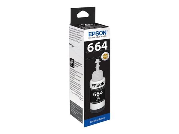 Epson T6641 - 70 ml - svart - original - blekkrefill - for Epson L386; EcoTank ET-2600, 2650, L121; EcoTank ITS L3050, L3060, L3070