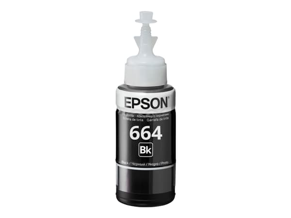 Epson T6641 - 70 ml - svart - original - blekkrefill - for Epson L386; EcoTank ET-2600, 2650, L121; EcoTank ITS L3050, L3060, L3070