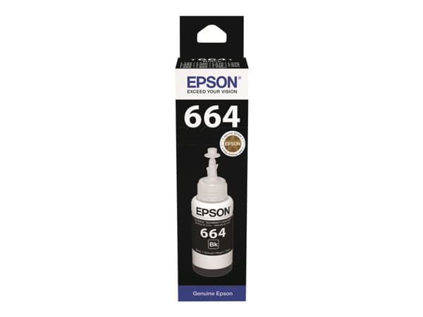 Epson T6641 - 70 ml - svart - original - blekkrefill - for Epson L386; EcoTank ET-2600, 2650, L121; EcoTank ITS L3050, L3060, L3070