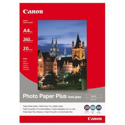 CANON Paket med 1 halvblankt bläckstrålefotopapper 260g/m2 - SG-201 - A4 - 20 ark