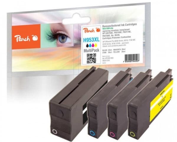 Peach PI300-932, Høyt (XL) utbytte, 52 ml, 26 ml, 2200 sider, 4 stykker, Enkeltpakke