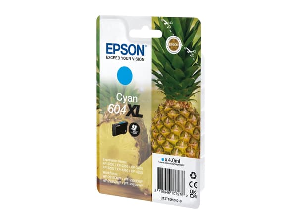 Epson 604XL, Korkea (XL) värintuotto, 4 ml, 350 sivua, 1 kpl, Kertapakkaus