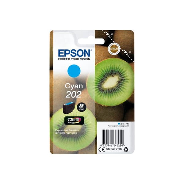 Original EPSON 202 bläckpatron - Cyan - 4,1 ml - för Expression Home XP-202