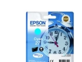 Epson 27 - 3.6 ml - cyan - original - blister - blekkpatron - for WorkForce WF-3620DWF, WF-3640DTWF, WF-7110DTW, WF-7610DWF, WF-7620, WF-7620DTWF