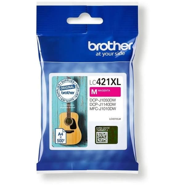 LC421XLM bläckpatron - BROTHER - 500 sidor magenta med hög kapacitet - för DCP -J1050DW, MFC -J1010DW och DCP -J1140DW