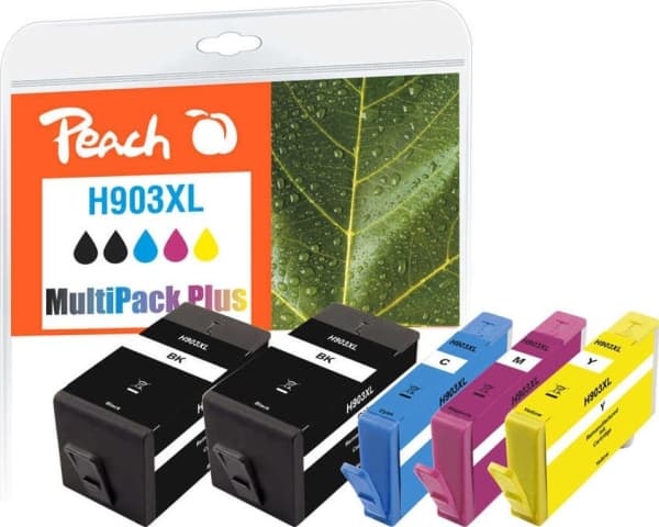 Peach PI300-865, Korkea (XL) värintuotto, 25 ml, 12 ml, 995 sivua, 5 kpl, Kertapakkaus