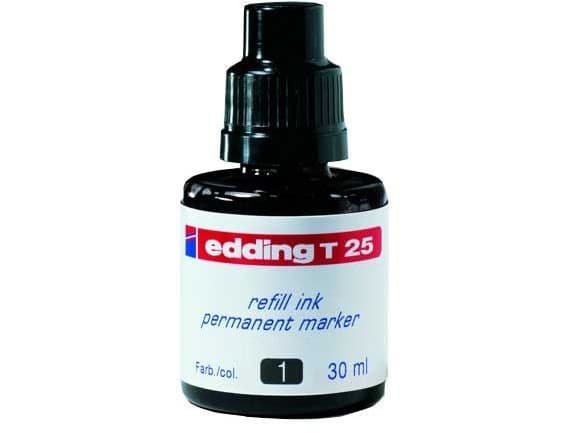 edding T 25 - Blekk - permanent - svart - 30 ml