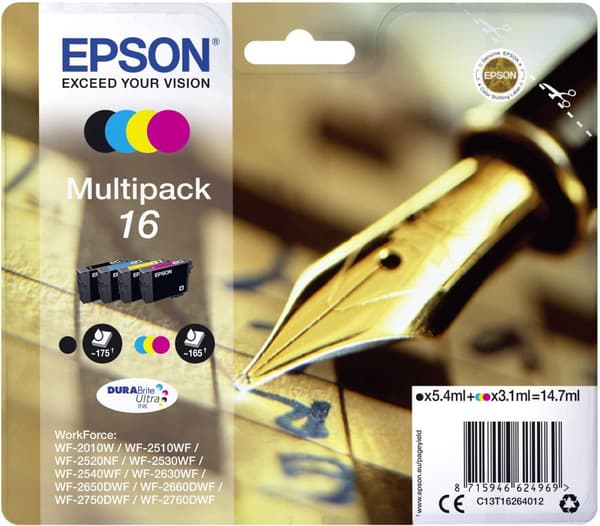 Epson Ink Multipack  16 Original Set Black, Cyan, Magenta, Yellow