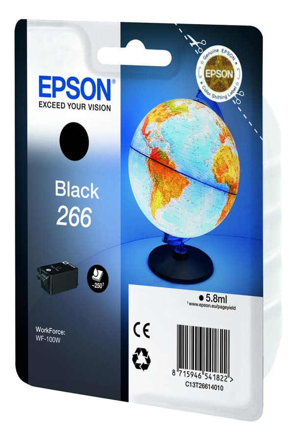 Epson 266 - svart - original - bläckpatron (C13T26614010)