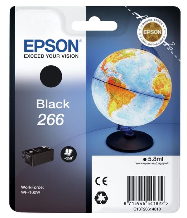 Epson 266 - svart - original - bläckpatron (C13T26614010)