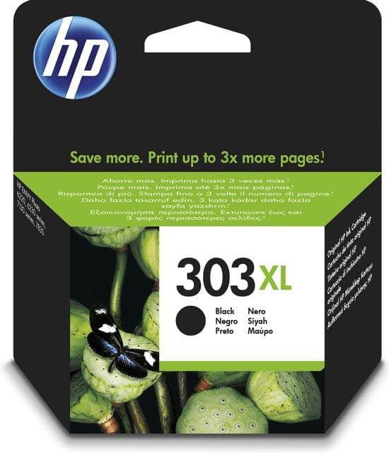 HP 303XL - 12 ml - højtydende - sort - original - blækpatron - til Envy Photo 6220, Photo 6230, Photo 6255, Photo 7134, Photo 7155, Photo 7855 (T6N04A