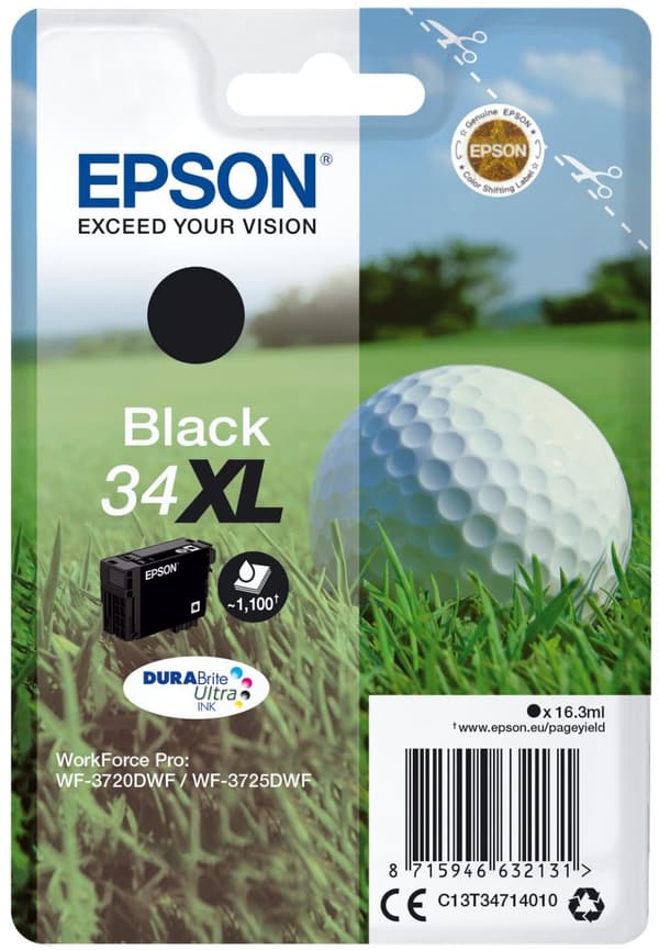 Epson 34XL - Bläckpatron / Svart