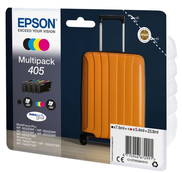 Epson Multipack 405 bläckpatron - 4-färgad - DURABrite Ultra Ink