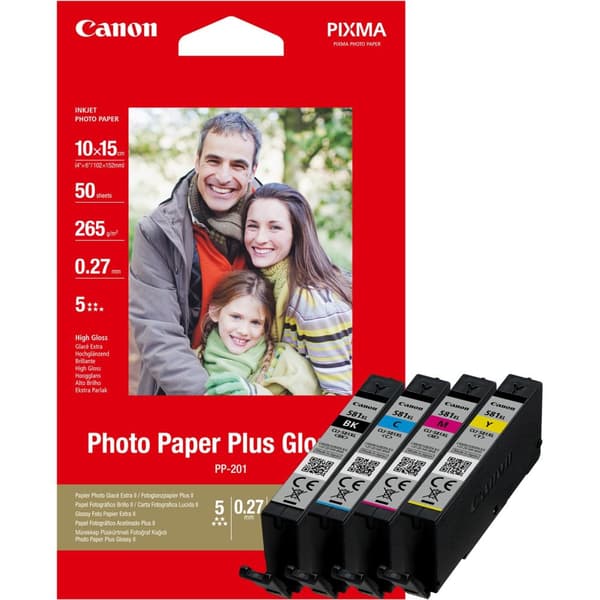 Canon CLI-581XL - XL blækpatron Multipack - Sort / Cyan / Magenta / Gul