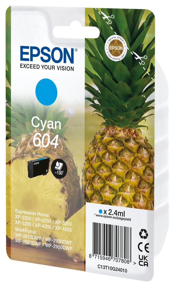 Bläck Original Epson - Cyan 604 standardstorlek