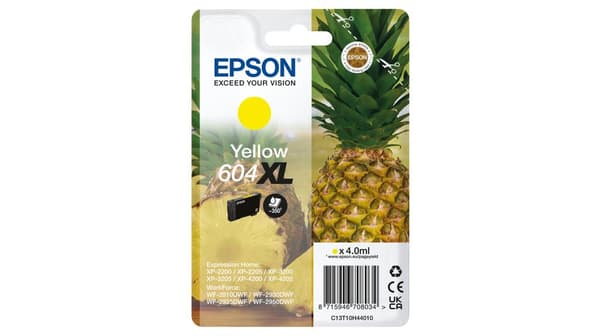 Epson 604XL enkelpack - 4 ml - XL - gul - original - blisterförpackning - bläckpatron - för EPL 4200, Home Cinema 3200, Stylus Photo 2200