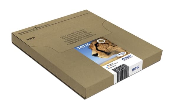 Epson T071 Easy Mail-förpackning - 4 - 23,9 ml - svart, gul, cyan, magenta - original - kartong - bläckpatron - för Stylus DX9400, SX115, SX210, SX215